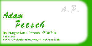 adam petsch business card